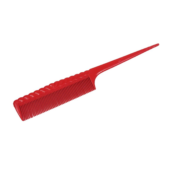 Vintage Hair Comb Unbreakable Rat Tail Teasing Plastic Retro 1980s USA Red 8" - Picture 7 of 7